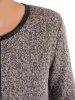 Elegancki sweter damski rozpinany na zamek – prosty krój ze wstawkami z ekoskóry 38977