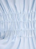 Wizytowa sukienka rozkloszowana błękitna – wysmuklający sylwetkę fason z elastyczną talią 36511