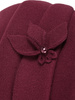 Elegancki kapelusz damski zimowy cloche w kolorze buraczkowym – fason z regulacją i ciepłą podszewką 42431