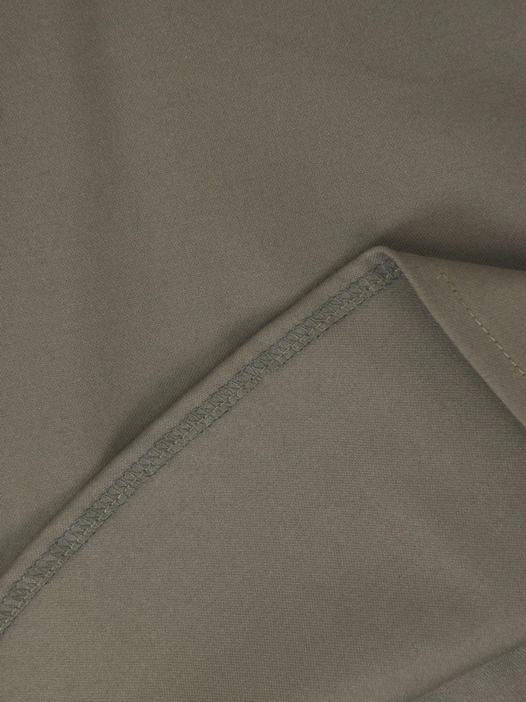 Elegancki komplet damski ze spodniami khaki – wiskozowy prosty krój z kołnierzykiem i gumą w pasie 42595