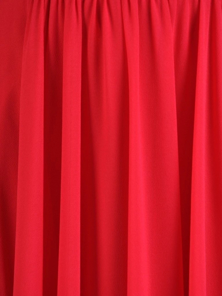 Długa suknia wieczorowa rozkloszowana na bal malinowa – zmysłowy dekolt w serek i zaszewki wysmuklające 25378