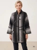 Elegancki sweter damski rozpinany ze stójką – luźny fason z kieszeniami zapewniający wygodę 42183