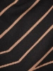 Elegancka czarna sukienka dzianinowa w paski – prosty fason wysmuklający sylwetkę 37001