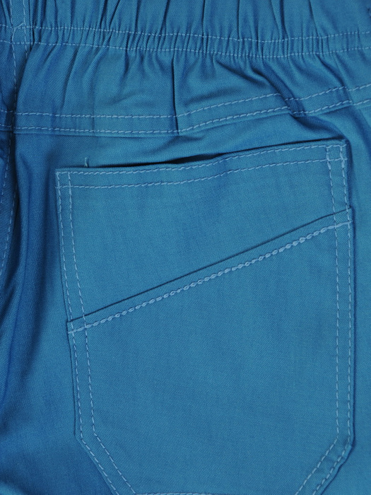 Niebieskie spodnie damskie z przednimi kieszeniami 34893