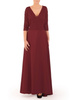 Elegancka sukienka o długości maxi w bordowym kolorze 30873