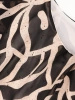 Czarno-beżowa bluzka z rękawami kimono – luźny fason z gumą w pasie, idealna na lato 42060