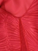 Wizytowa sukienka trapezowa midi w koralowym odcieniu – zwiewne warstwy subtelnie modelujące figurę 35284