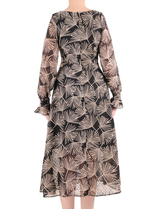 Sukienka midi z ozdobnie wyciętym dekoltem 35309