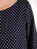 Elegancki kostium damski ze spodniami w grochy – trapezowa tunika wysmuklająca sylwetkę 38247