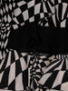Sukienka z tkaniny, luźna kreacja w geometrycznym wzorze 19547.