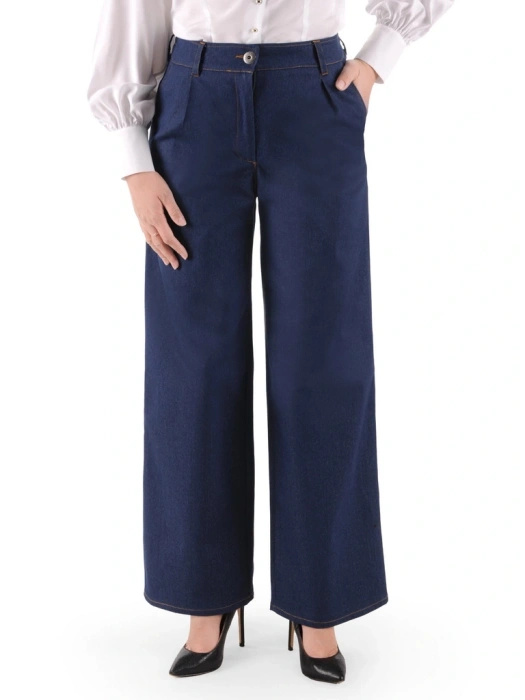 Eleganckie jeansy damskie wide leg z wysokim stanem – perfekcyjnie modelujące figurę 38754