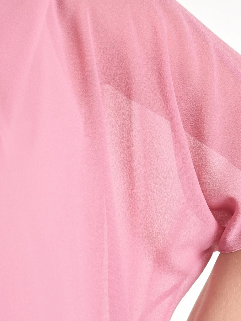 Różowa bluzka Plus Size z rękawami kimono – idealna na upalne dni 42055