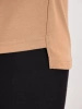 Elegancka bluzka bawełniana z długim rękawem camel – prosty fason z przedłużanym tyłem 41543