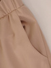 Beżowe szerokie spodnie z gumką w pasie 27320