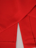 Sukienka z baskinką, czerwona kreacja z koronki i tkaniny 19959.