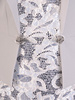 Wyszczuplająca koronkowa sukienka z imitacją popielatego żakietu 29328