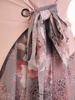 Wyszczuplająca, rozkloszowana sukienka z łączonych materiałów 32871