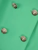 Elegancka zielona sukienka kopertowa midi – pionowe zaszewki wyszczuplające sylwetkę 36236