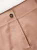 Eleganckie spodnie damskie camel o prostym kroju – wygodny fason z kieszeniami wysmuklający nogi 41446