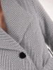 Elegancki grafitowy płaszcz jesienny damski – klasyczny krój z paskiem wysmuklającym talię 39243
