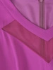 Elegancka sukienka koktajlowa fuksja midi – rozkloszowany dół z paskiem w talii 39988