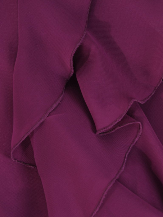Fioletowa sukienka z ozdobnymi falbankami na rękawach 28973