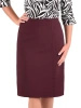 Śliwkowo-bordowa spódnica midi plus size w prostym fasonie – idealna do pracy i na eleganckie okazje z gumką w pasie 40666