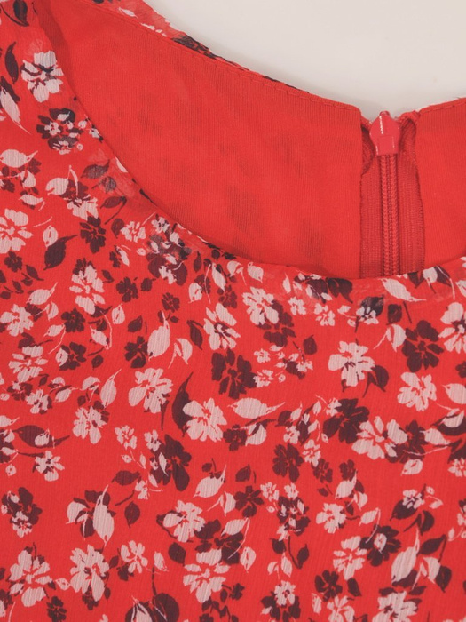 Sukienka z szyfonu, zwiewna kreacja w kwiaty 28930