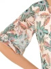 Elegancka sukienka trapezowa w kwiaty – dwuwarstwowy fason maskujący biodra 33750