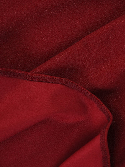 Sukienka koktajlowa, bordowa kreacja w luźnym fasonie 26816