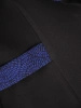 Elegancka garsonka damska granatowa z żakietem – rozkloszowany fason modelujący sylwetkę 36581