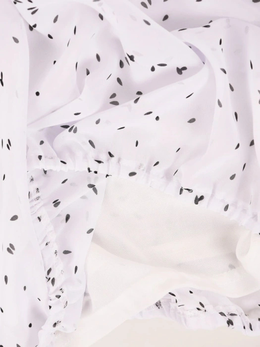Elegancka bluzka plus size szyfonowa w delikatny wzór z rękawem kimono – z gumą w pasie, idealna na lato 42050