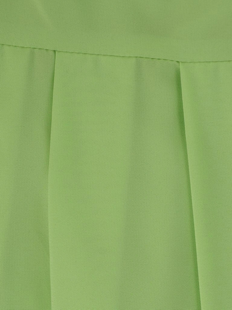 Pistacjowa sukienka rozkloszowana midi wizytowa – plisowany dół zgrabnie podkreślający talię 3219