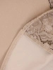 Beżowa spódnica trapezowa midi z koronką – elastyczna talia miękko dopasowująca się do sylwetki 41994