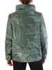 Zielona, pikowana kurtka damska z napisami 34949