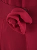 Elegancka sukienka rozkloszowana maxi w kolorze bordo – zwiewny krój z paskiem modelującym talię 41030
