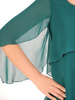 Luźna, zielona sukienka ze zwiewnego szyfonu 30740