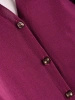 Elegancki sweter damski rozpinany w kolorze fuksji – prosty krój z kieszeniami i dekoltem w serek 40503