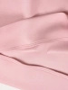 Pudroworóżowy komplet dresowy z bluzką V-neck i prostymi spodniami – swobodny fason maskujący niedoskonałości 41250