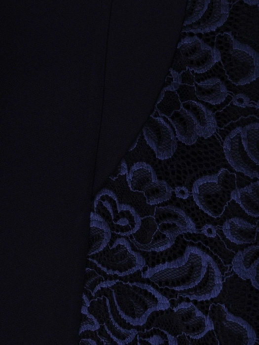 Elegancka sukienka wizytowa z koronką w kwiaty – kobiecy prosty krój na andrzejki i wesele 17610