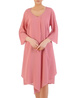 Sukienka wyjściowa, różowa kreacja w asymetrycznym fasonie 32644