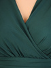 Elegancka zielona sukienka, kreacja z kopertowym dekoltem 30952