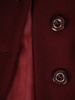 Płaszcz bordowy z futrzaną etolą i wiązanym paskiem 27787