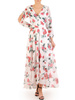 Rozkloszowana sukienka maxi, kopertowa kreacja z szyfonu 29996