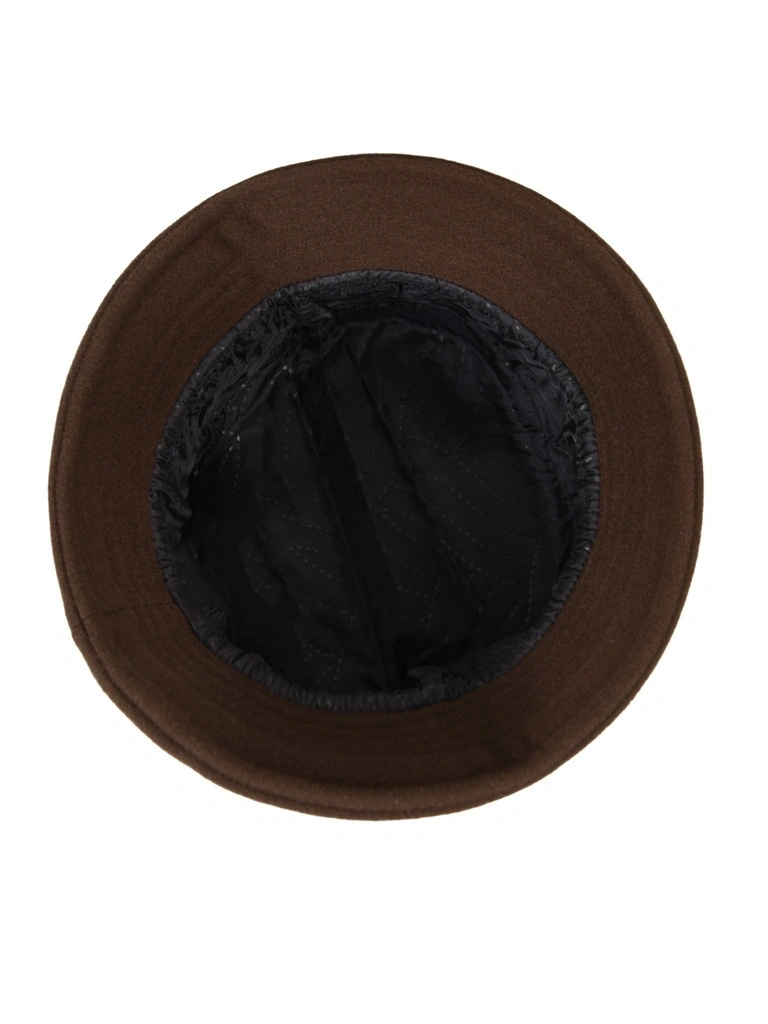 Elegancki kapelusz damski cloche w kolorze ciemnego brązu – ciepła ochrona przed chłodem z regulacją 42361
