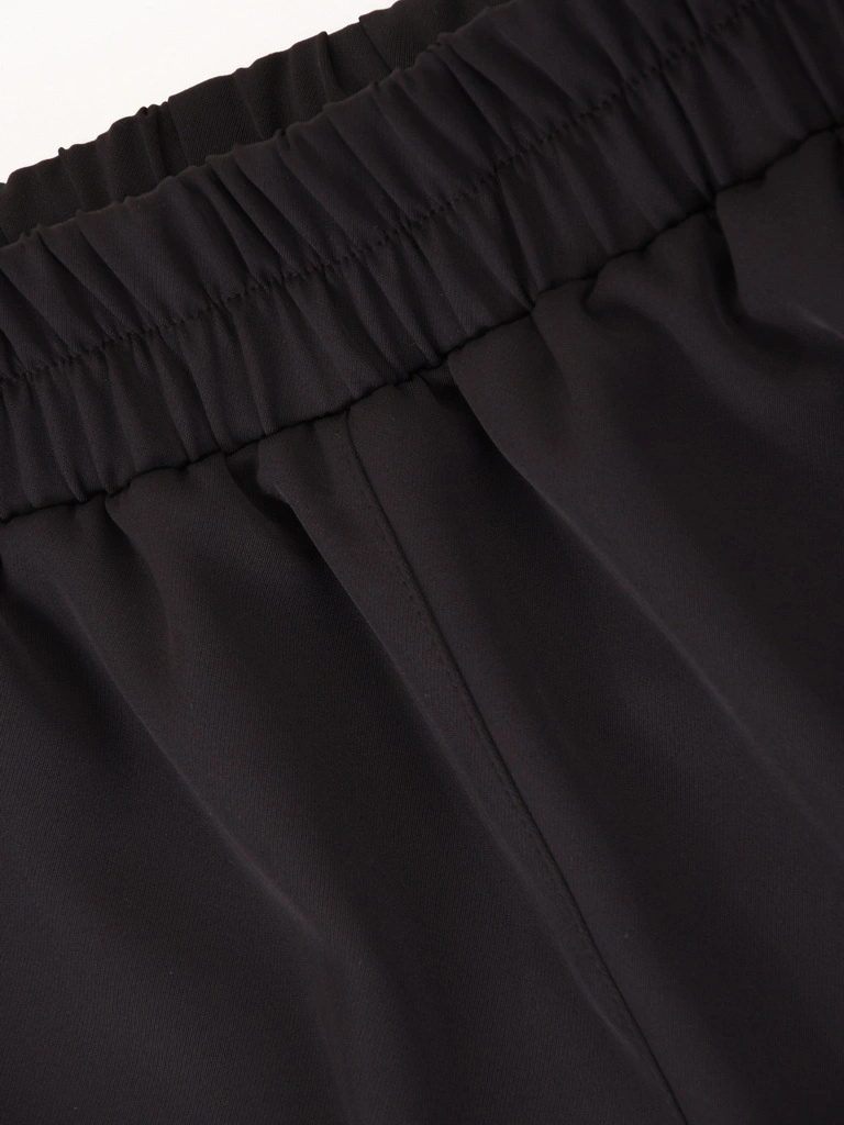 Elegancki czarny komplet wizytowy ze spodniami – swobodny krój z wiązaniem w pasie 42538