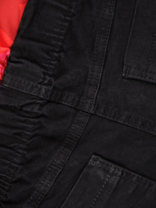 Czarne eleganckie dzwony damskie z gumką w pasie – wysmuklające nogi, idealne dla sylwetki plus size 36894