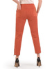 Pomarańczowe spodnie damskie z gumą w pasie 34884