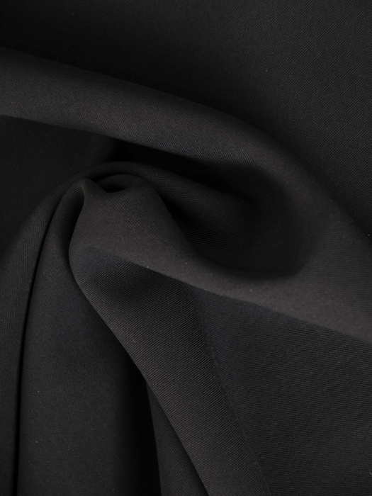 Luźna sukienka z tkaniny, czarna kreacja z kieszeniami 32988