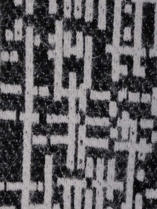 Stylowa marynarka damska plus size w geometryczny print – maskujący biodra fason z dekoltem łódka 18404